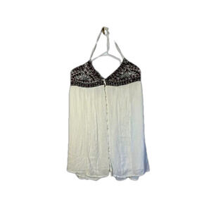Volcom Stonerow Collection Embroidered‎ Boho Halter Sun Dress